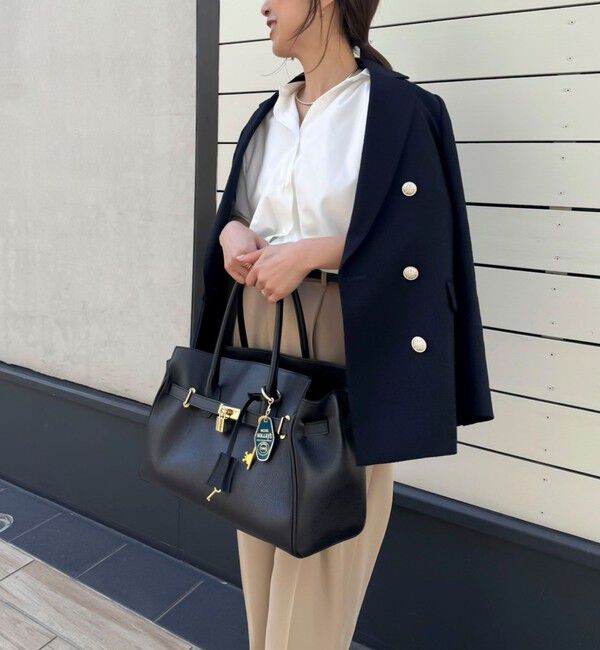 NOLLEY'S「ひねりベルトレザートートバッグ」|トートバッグ|ブラック