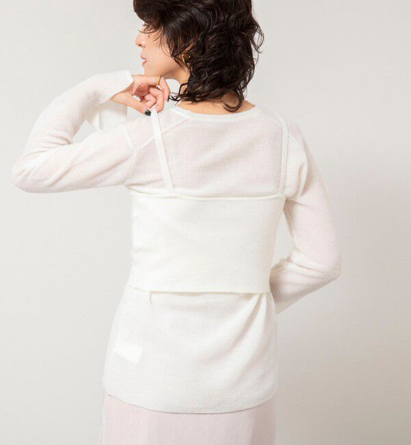 NOLLEY'S sophi「《手洗い可能》モヘヤ混片畦ビスチェ」|ニット・セーター|