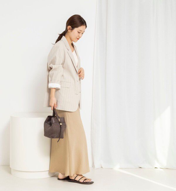 NOLLEY'S「【WEB＆一部店舗限定色アイテム】ウォッシャブルストライプオーバージャケット」|テーラードジャケット|