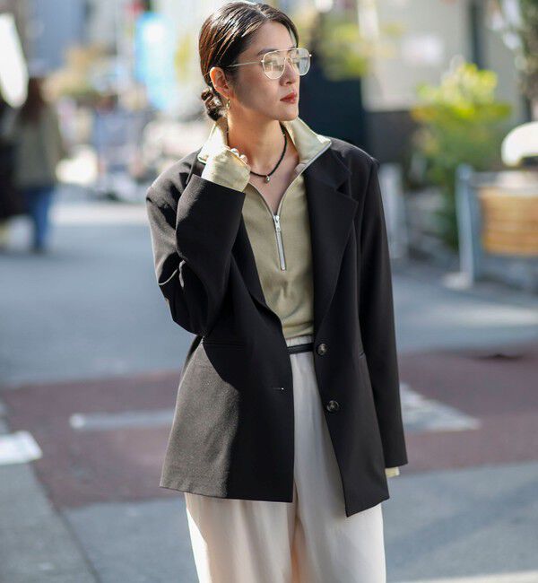 MAQWEL「【MAQWEL/マクウェル】COTTON RIBハーフジッププルオーバー」|Tシャツ・カットソー|