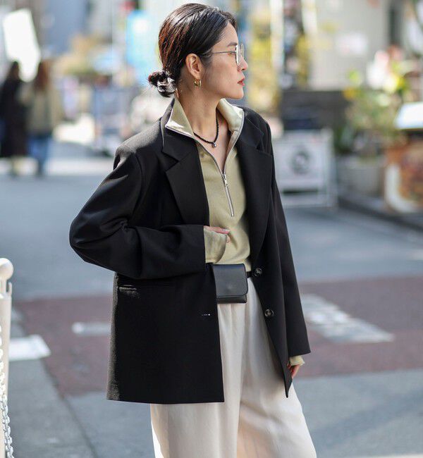 MAQWEL「【MAQWEL/マクウェル】COTTON RIBハーフジッププルオーバー」|Tシャツ・カットソー|