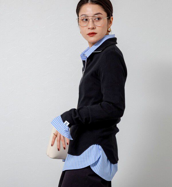 MAQWEL「【MAQWEL/マクウェル】COTTON RIBハーフジッププルオーバー」|Tシャツ・カットソー|