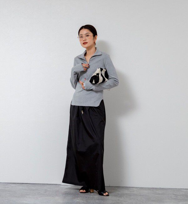 MAQWEL「【MAQWEL/マクウェル】COTTON RIBハーフジッププルオーバー」|Tシャツ・カットソー|