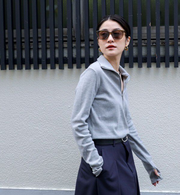 MAQWEL「【MAQWEL/マクウェル】COTTON RIBハーフジッププルオーバー」|Tシャツ・カットソー|