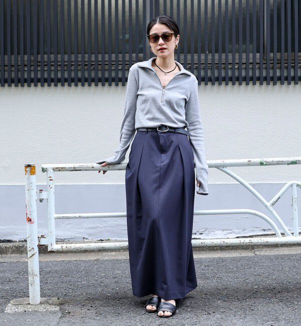 MAQWEL「【MAQWEL/マクウェル】COTTON RIBハーフジッププルオーバー」|Tシャツ・カットソー|