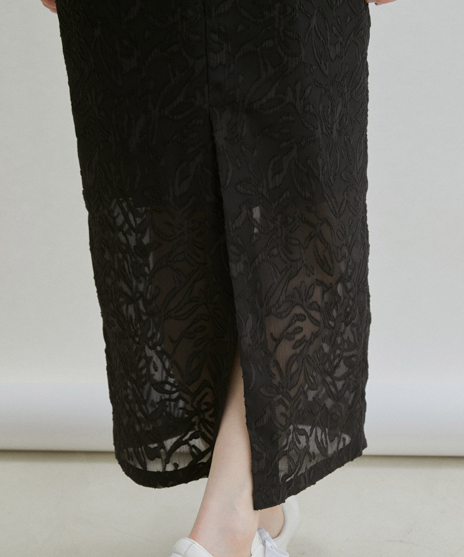 SALON adam et rope'「【セットアップ対応】シアージャガードレースタイトスカート」|スカート|