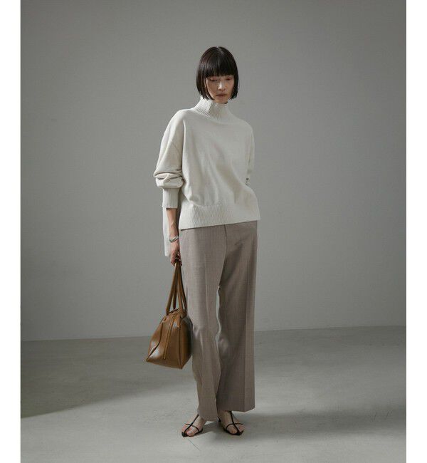 SALON adam et rope'「コンフォートスラックスパンツ 無地/ストライプ【セットアップ対応】」|スラックス|