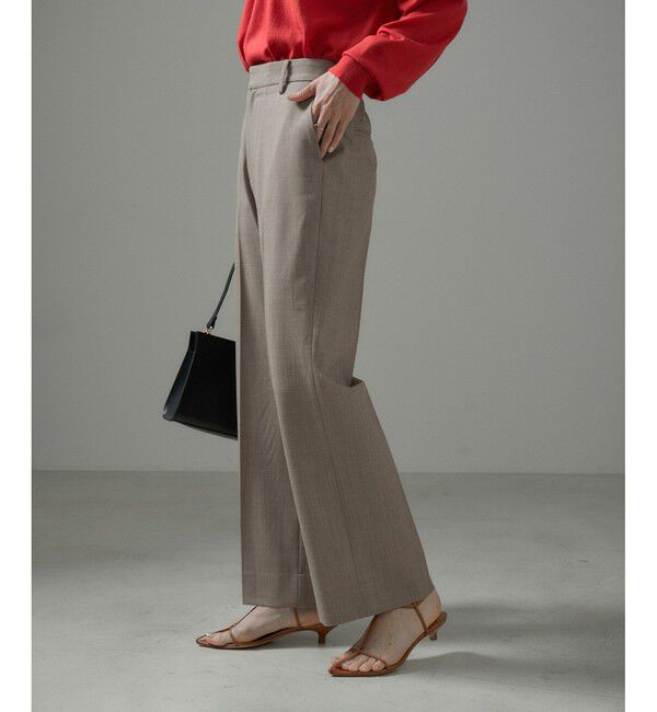 SALON adam et rope'「コンフォートスラックスパンツ 無地/ストライプ【セットアップ対応】」|スラックス|