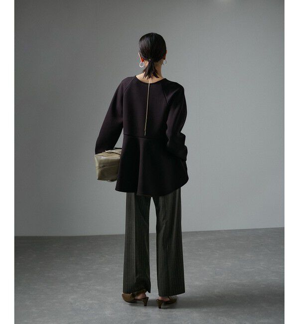 SALON adam et rope'「コンフォートスラックスパンツ 無地/ストライプ【セットアップ対応】」|スラックス|