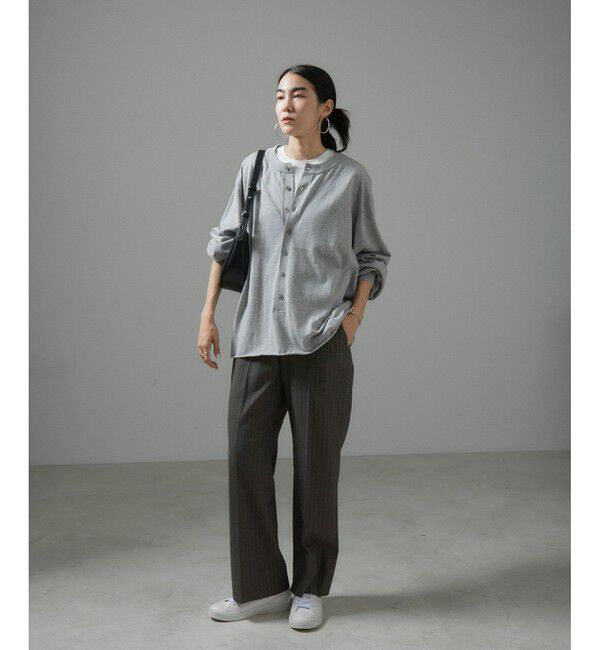 SALON adam et rope'「コンフォートスラックスパンツ 無地/ストライプ【セットアップ対応】」|スラックス|