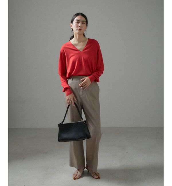 SALON adam et rope'「コンフォートスラックスパンツ 無地/ストライプ【セットアップ対応】」|スラックス|