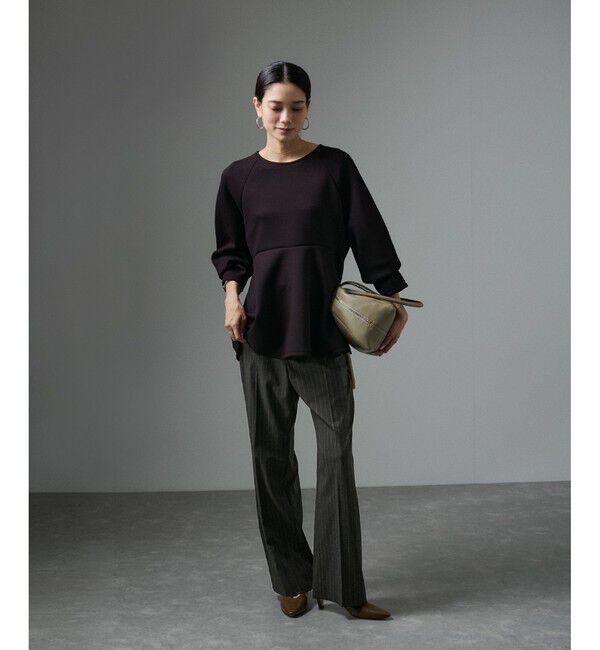 SALON adam et rope'「コンフォートスラックスパンツ 無地/ストライプ【セットアップ対応】」|スラックス|