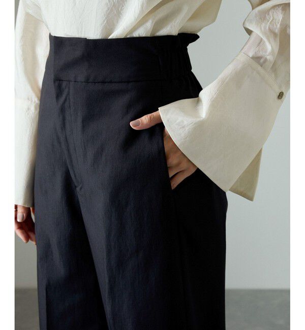 SALON adam et rope'「コットンライクスタイルアップパンツ」|スラックス|