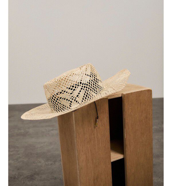 SALON adam et rope'「【chisaki】WONDER FULL LIFE &times; chisaki Natural grass」|ハット|