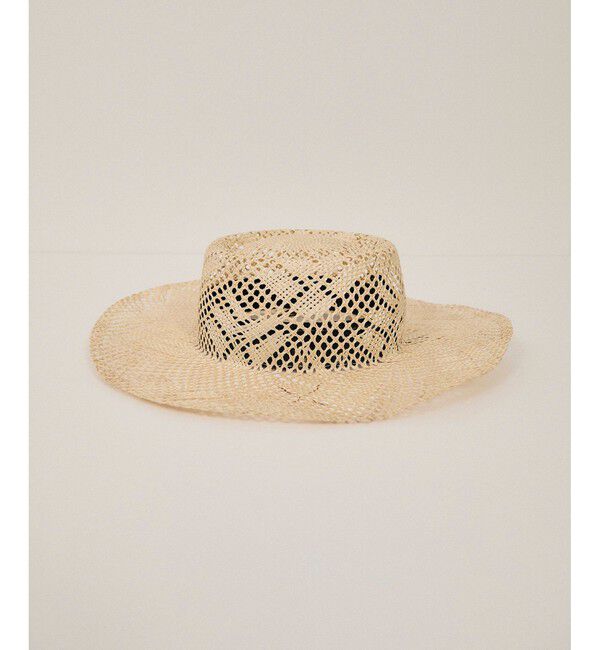 SALON adam et rope'「【chisaki】WONDER FULL LIFE &times; chisaki Natural grass」|ハット|