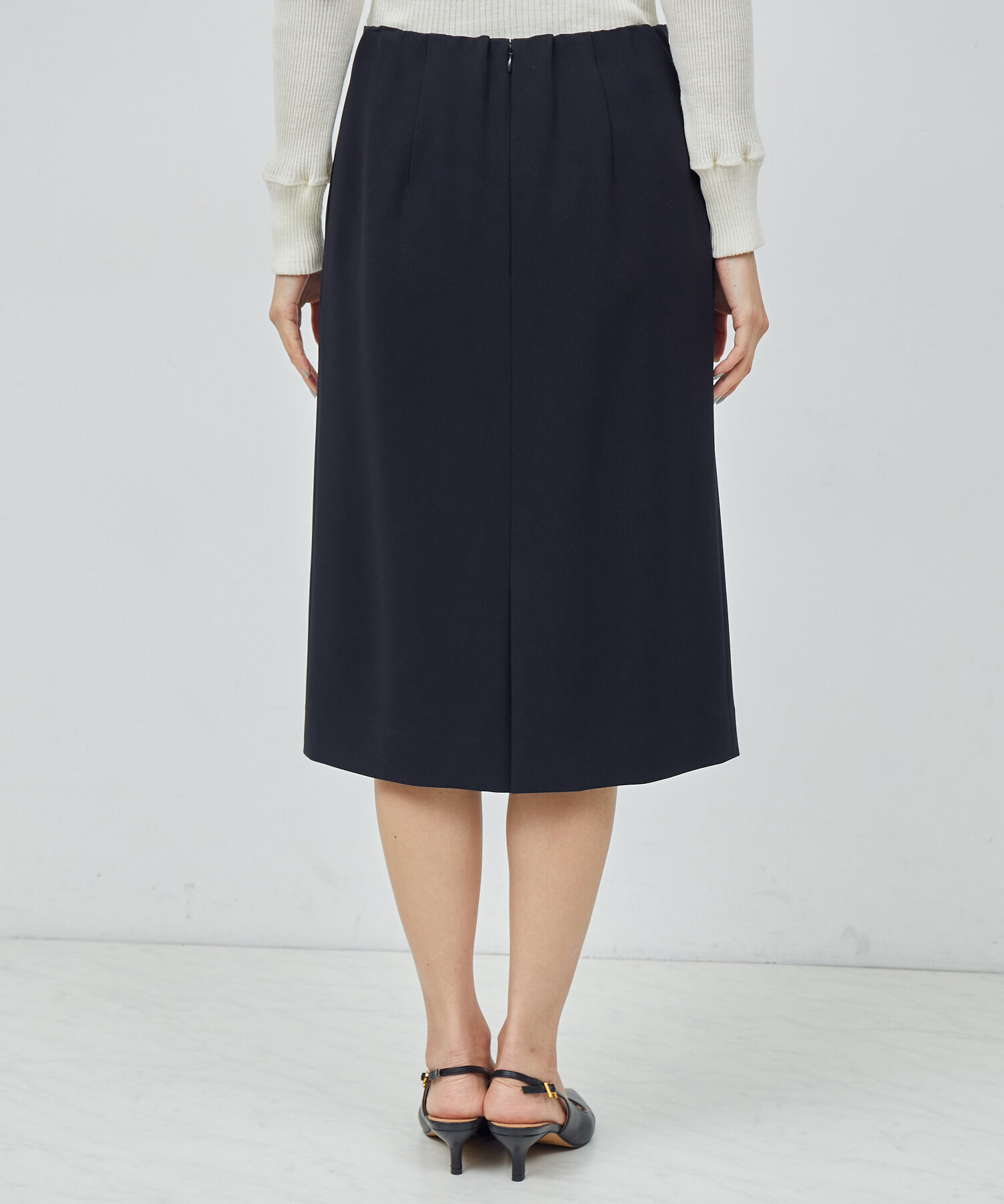 ROPE「トリアセテートダブルクロス タイトスカート【セレモニー/通勤対応】【洗える】」|スカート|