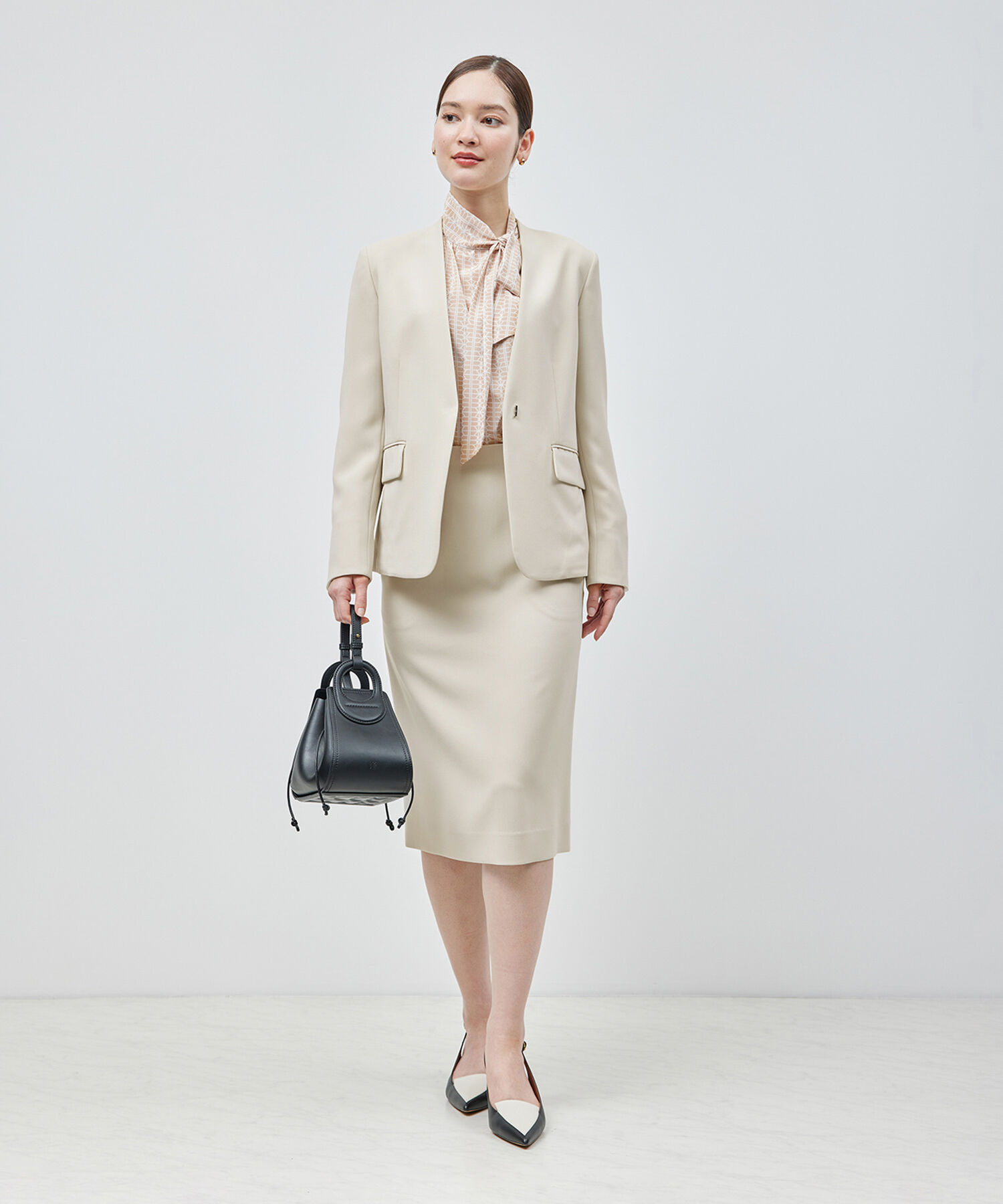 ROPE「トリアセテートダブルクロス タイトスカート【セレモニー/通勤対応】【洗える】」|スカート|