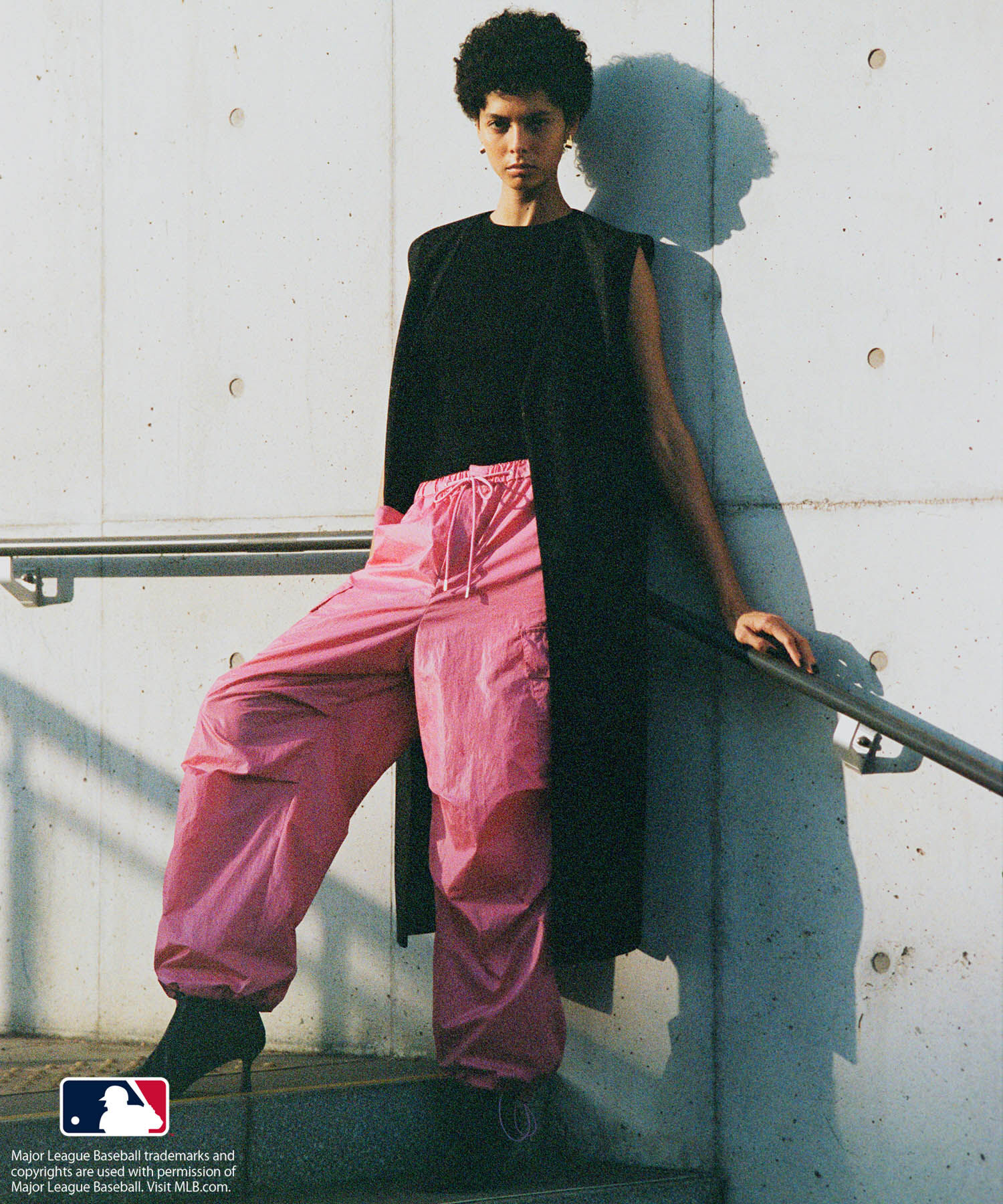 ROPE「【MLB COLLECTION BY JUN】ナイロンパラシュートパンツ」|カーゴ|