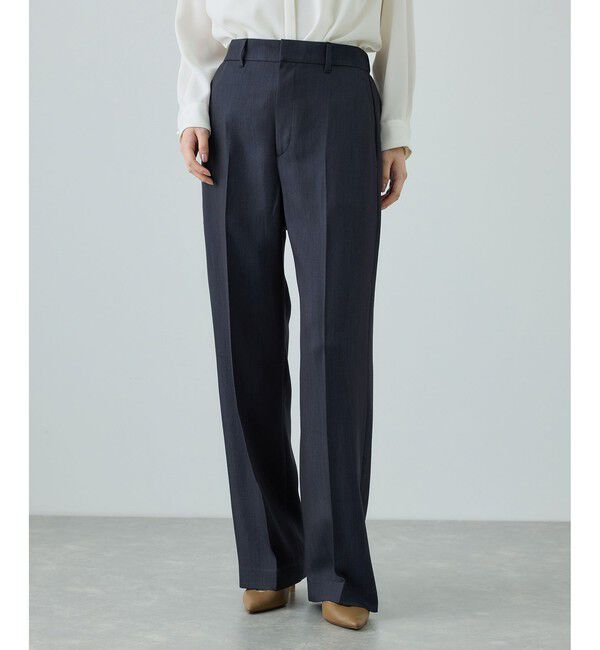 ROPE「センタープレスパンツ(トリアセテートツイル/デニムライク)」|チノ|