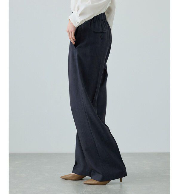 ROPE「センタープレスパンツ(トリアセテートツイル/デニムライク)」|チノ|