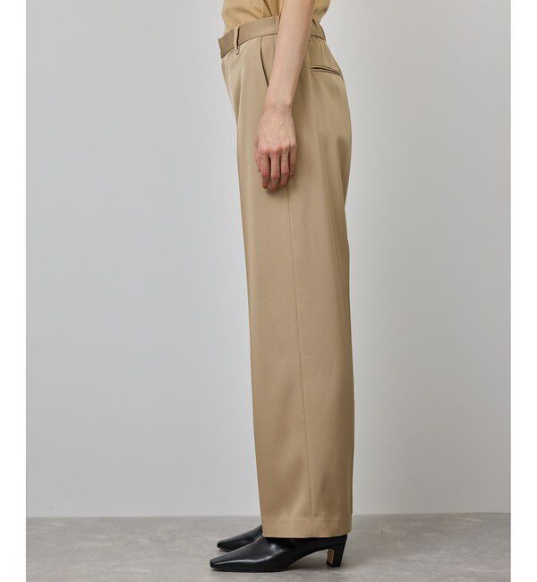 ROPE「センタープレスパンツ(トリアセテートツイル/デニムライク)」|チノ|