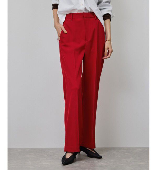 ROPE「センタープレスパンツ(トリアセテートツイル/デニムライク)」|チノ|