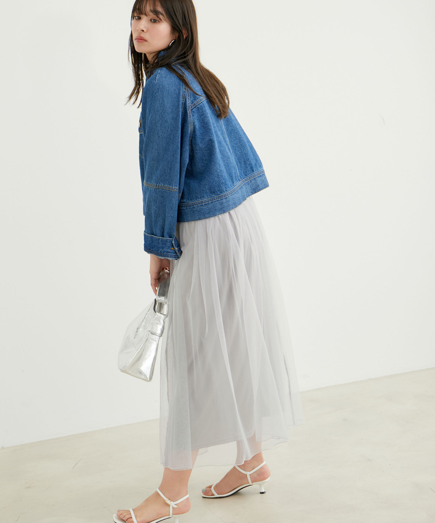 VIS「【2WAY】チュールロングスカート」|スカート|