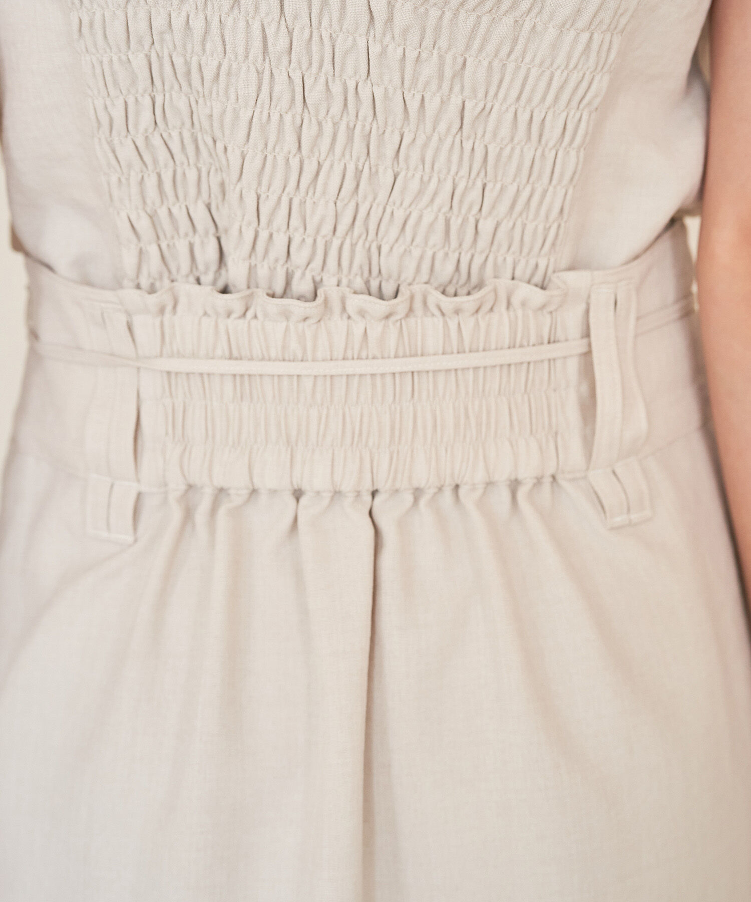 VIS「【接触冷感・洗える】美easyリネンライクベルト付き Iラインスカート」|スカート|