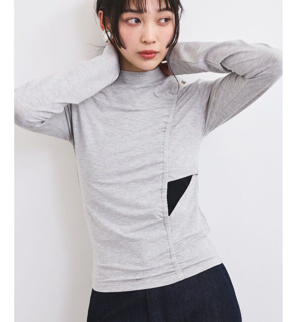 VIS「プチハイネックカットアウトプルオーバー」|Tシャツ・カットソー|グレー(07)