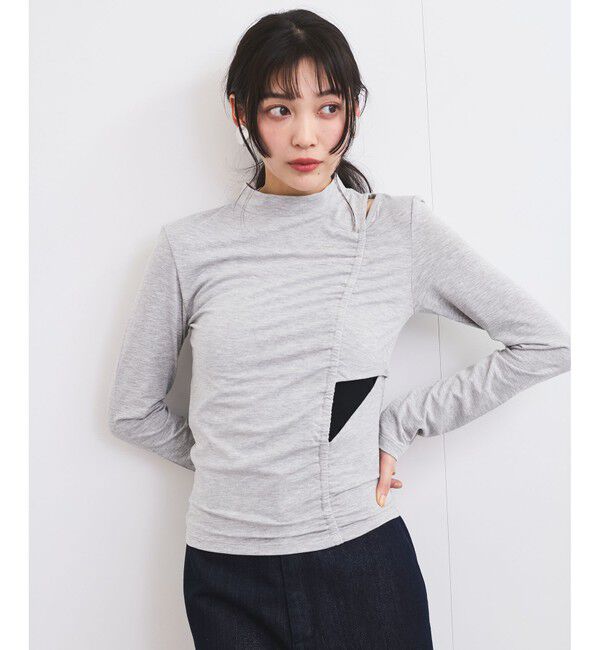 VIS「プチハイネックカットアウトプルオーバー」|Tシャツ・カットソー|