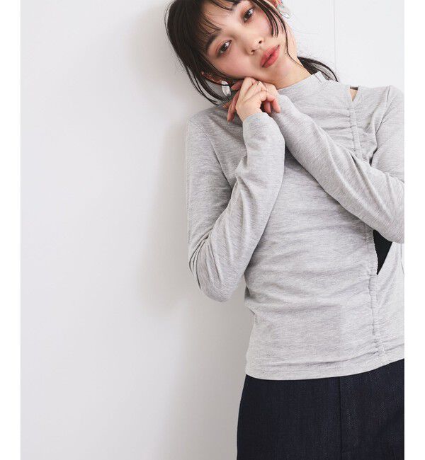 VIS「プチハイネックカットアウトプルオーバー」|Tシャツ・カットソー|