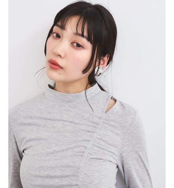 VIS「プチハイネックカットアウトプルオーバー」|Tシャツ・カットソー|