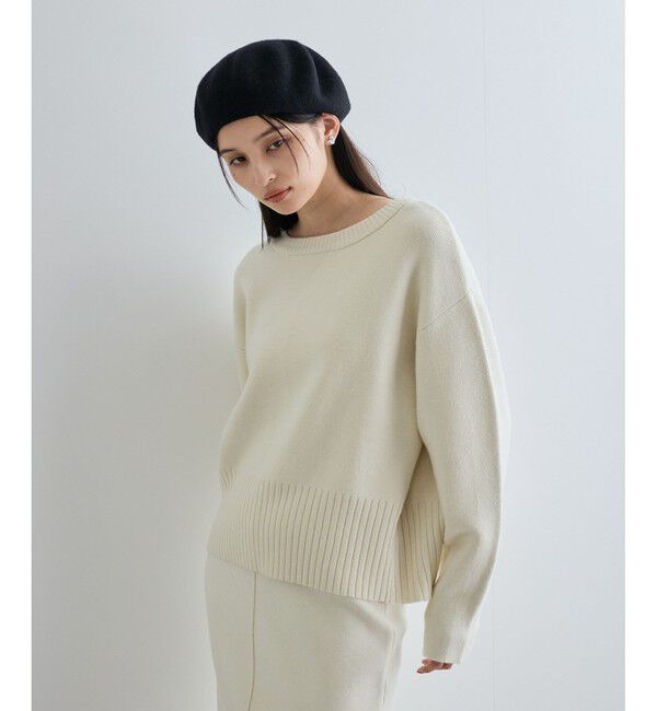 VIS「【セットアップ対応】もちっとニットミラノリブプルオーバー」|ニット・セーター|