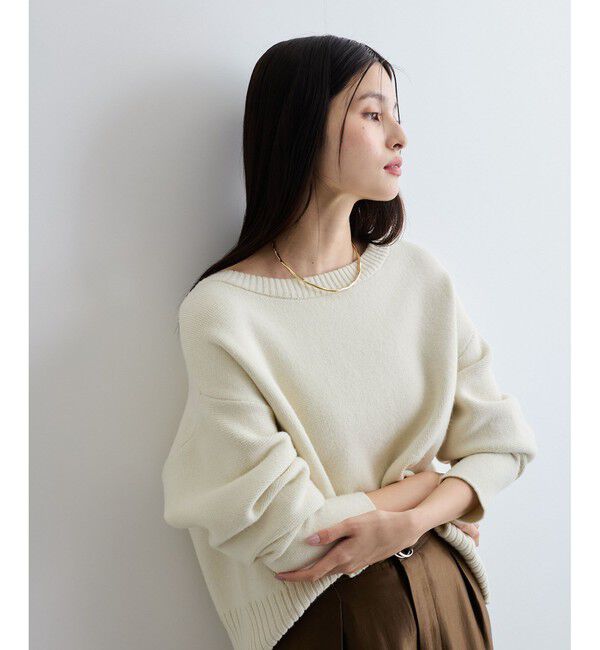 VIS「【セットアップ対応】もちっとニットミラノリブプルオーバー」|ニット・セーター|