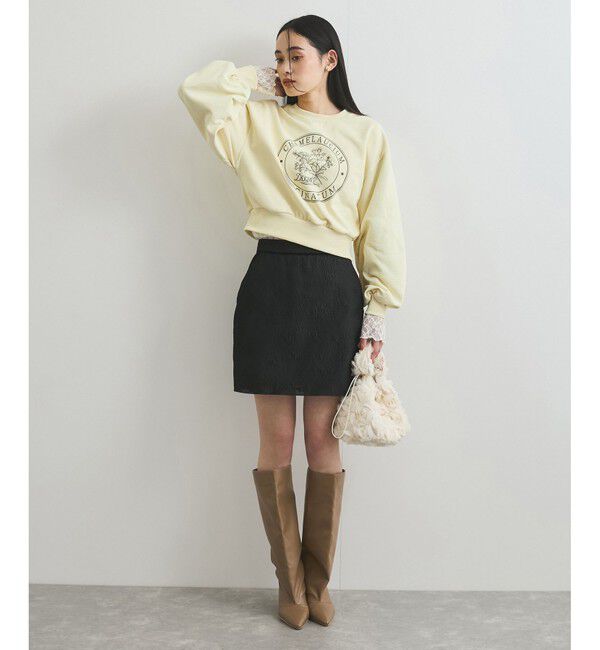 VIS「フラワージャガードミニスカート」|スカート|