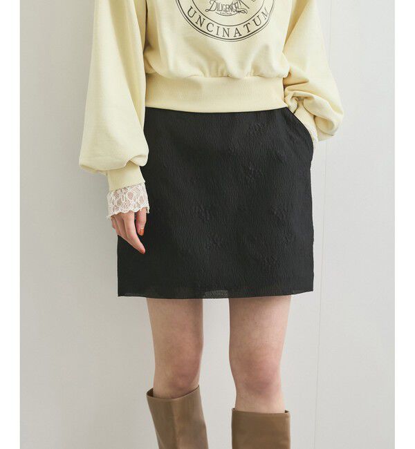 VIS「フラワージャガードミニスカート」|スカート|