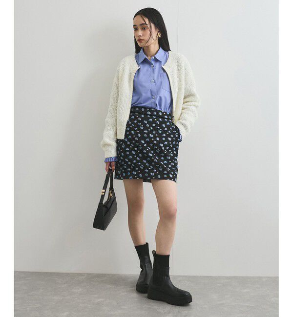 VIS「フラワージャガードミニスカート」|スカート|