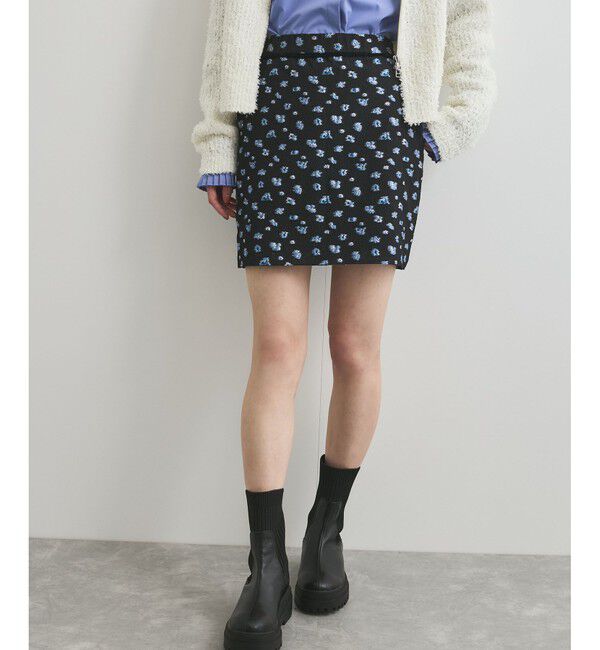 VIS「フラワージャガードミニスカート」|スカート|