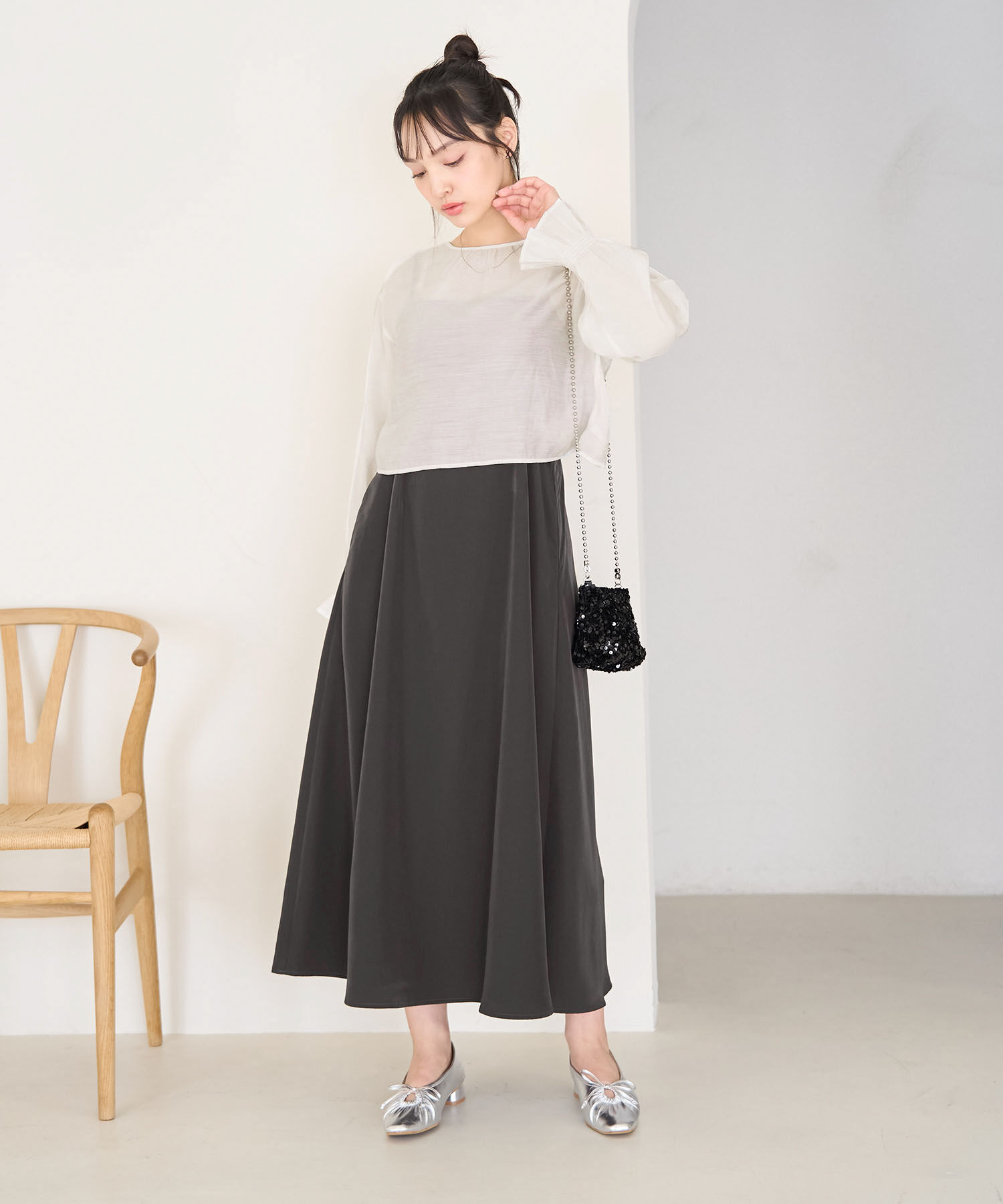 Rope&rsquo;Picnic「シアーブラウスキャミワンピース」|ワンピース|