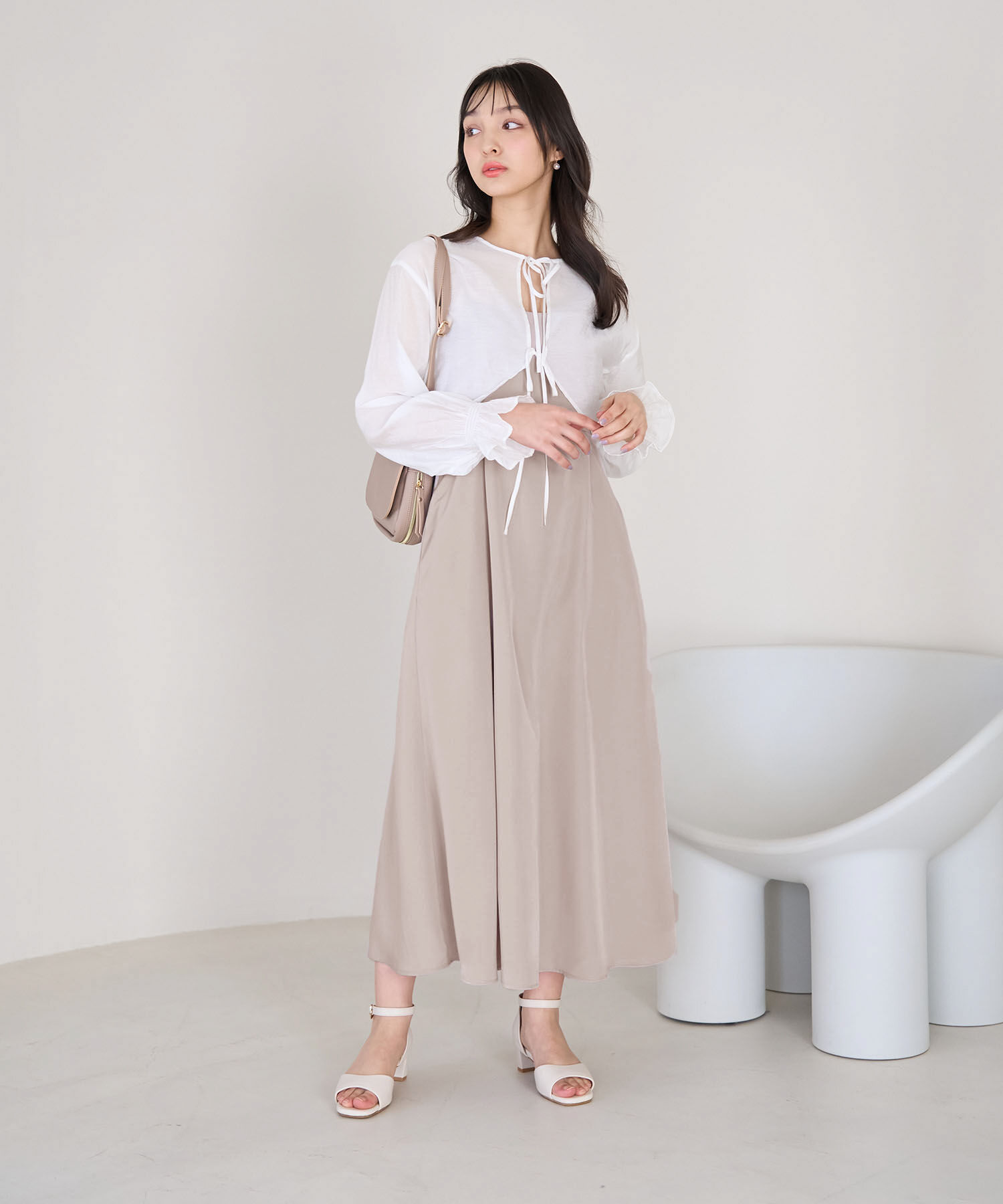 Rope&rsquo;Picnic「シアーブラウスキャミワンピース」|ワンピース|