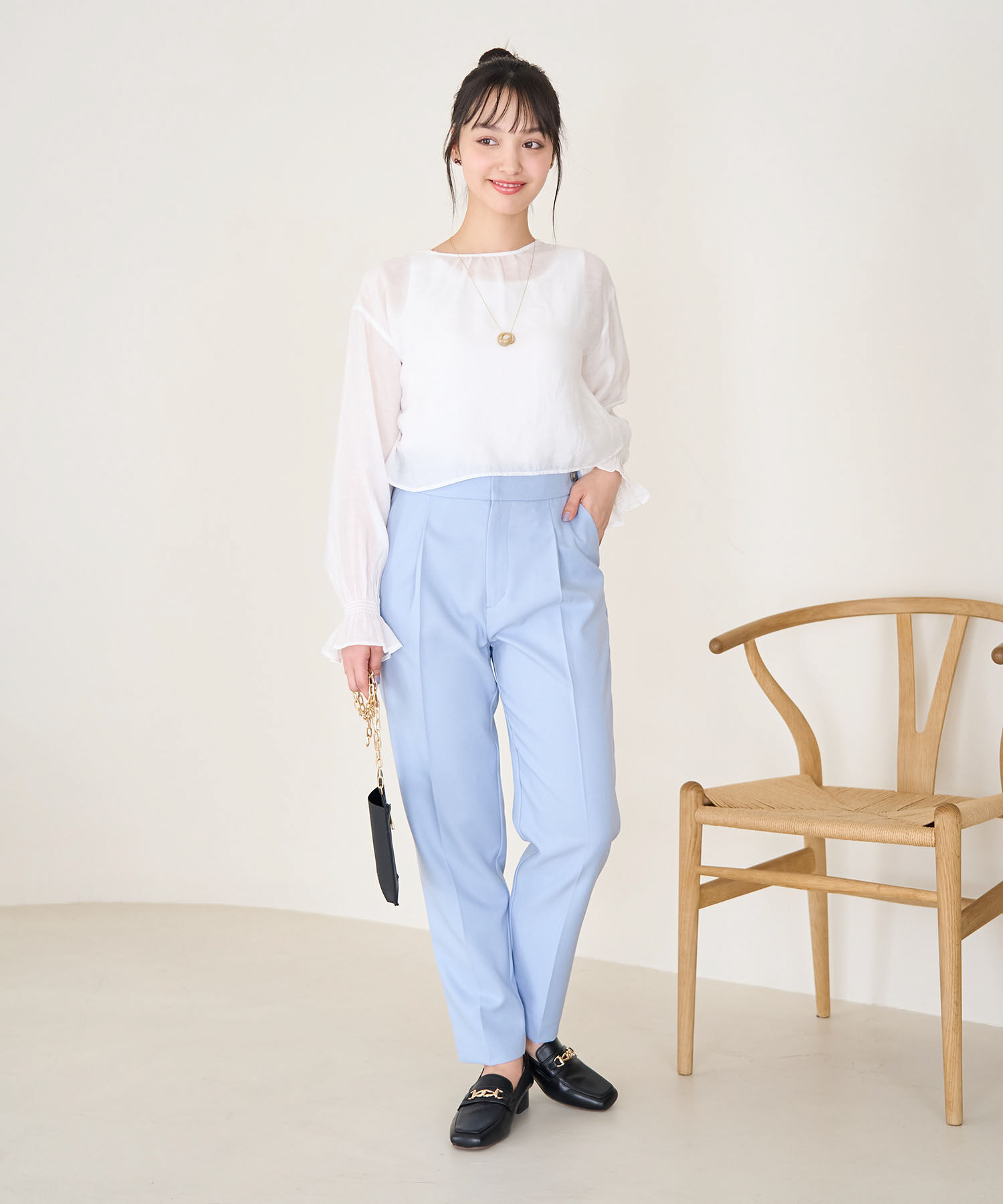 Rope&rsquo;Picnic「シアーブラウスキャミワンピース」|ワンピース|