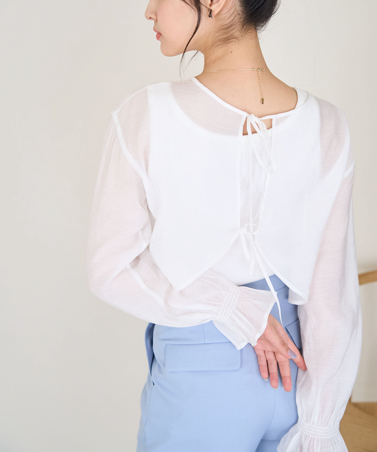 Rope&rsquo;Picnic「シアーブラウスキャミワンピース」|ワンピース|