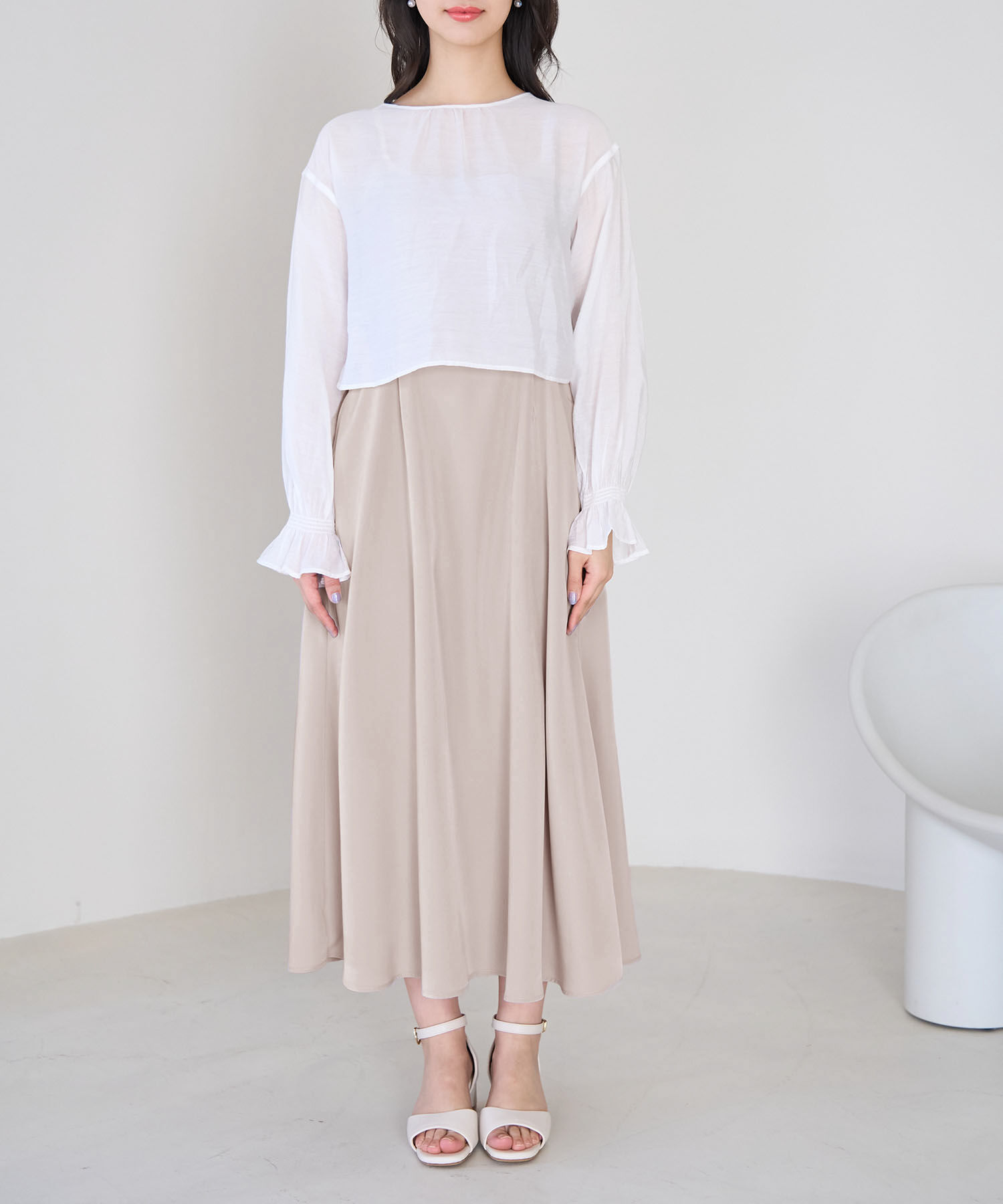 Rope&rsquo;Picnic「シアーブラウスキャミワンピース」|ワンピース|