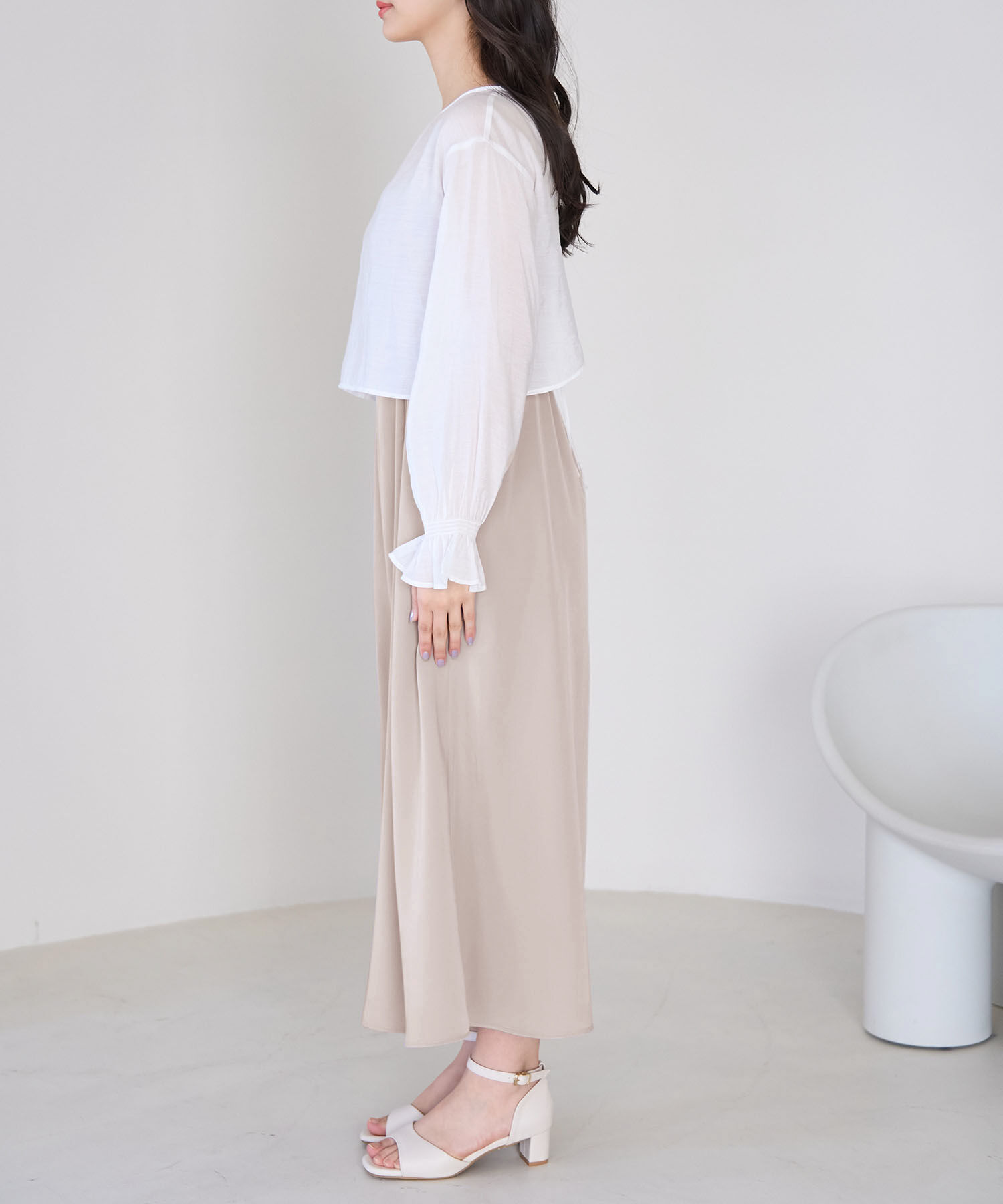 Rope&rsquo;Picnic「シアーブラウスキャミワンピース」|ワンピース|