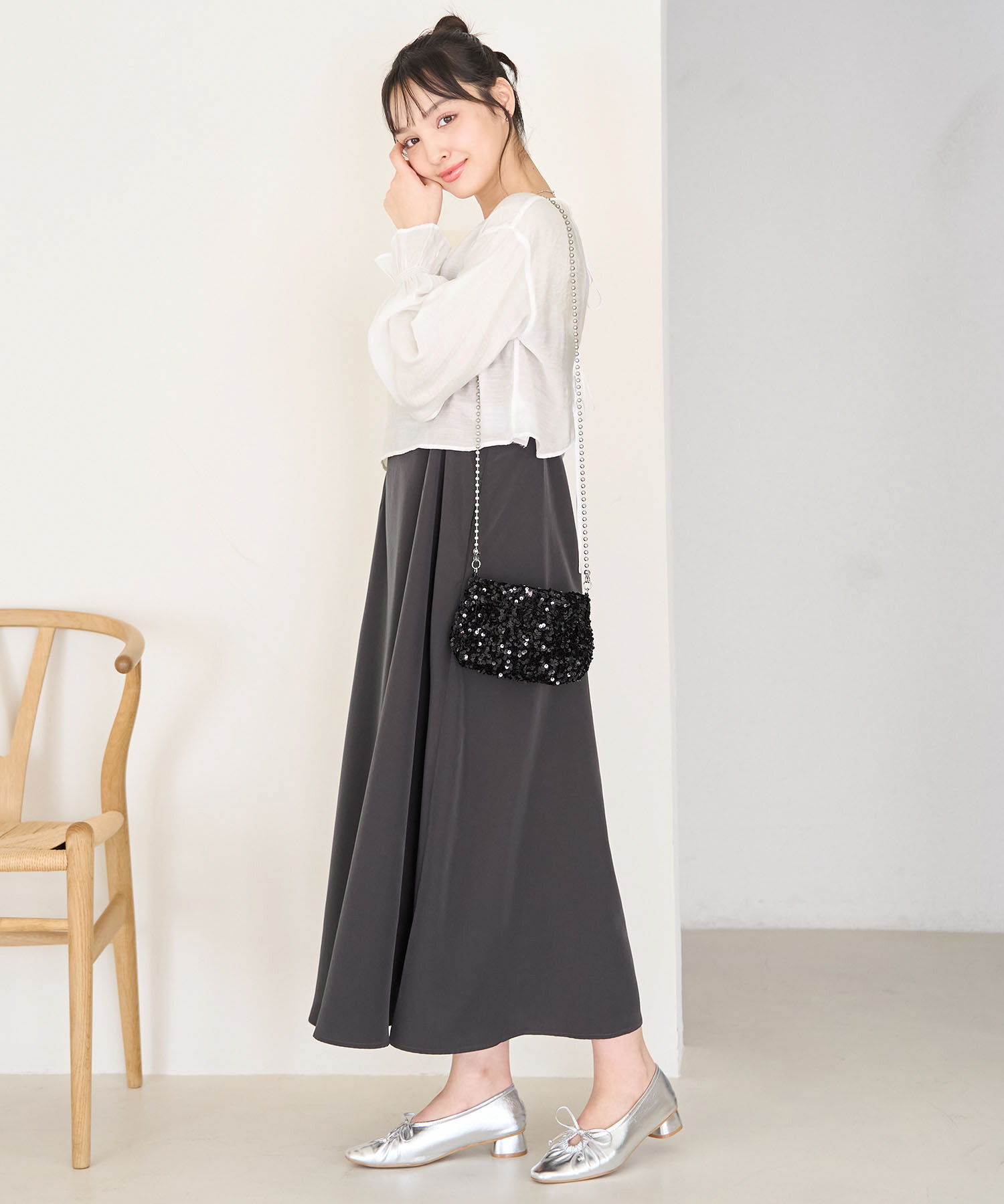 Rope&rsquo;Picnic「シアーブラウスキャミワンピース」|ワンピース|