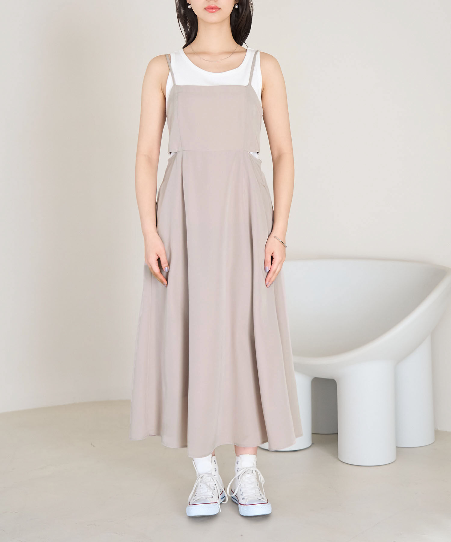 Rope&rsquo;Picnic「シアーブラウスキャミワンピース」|ワンピース|