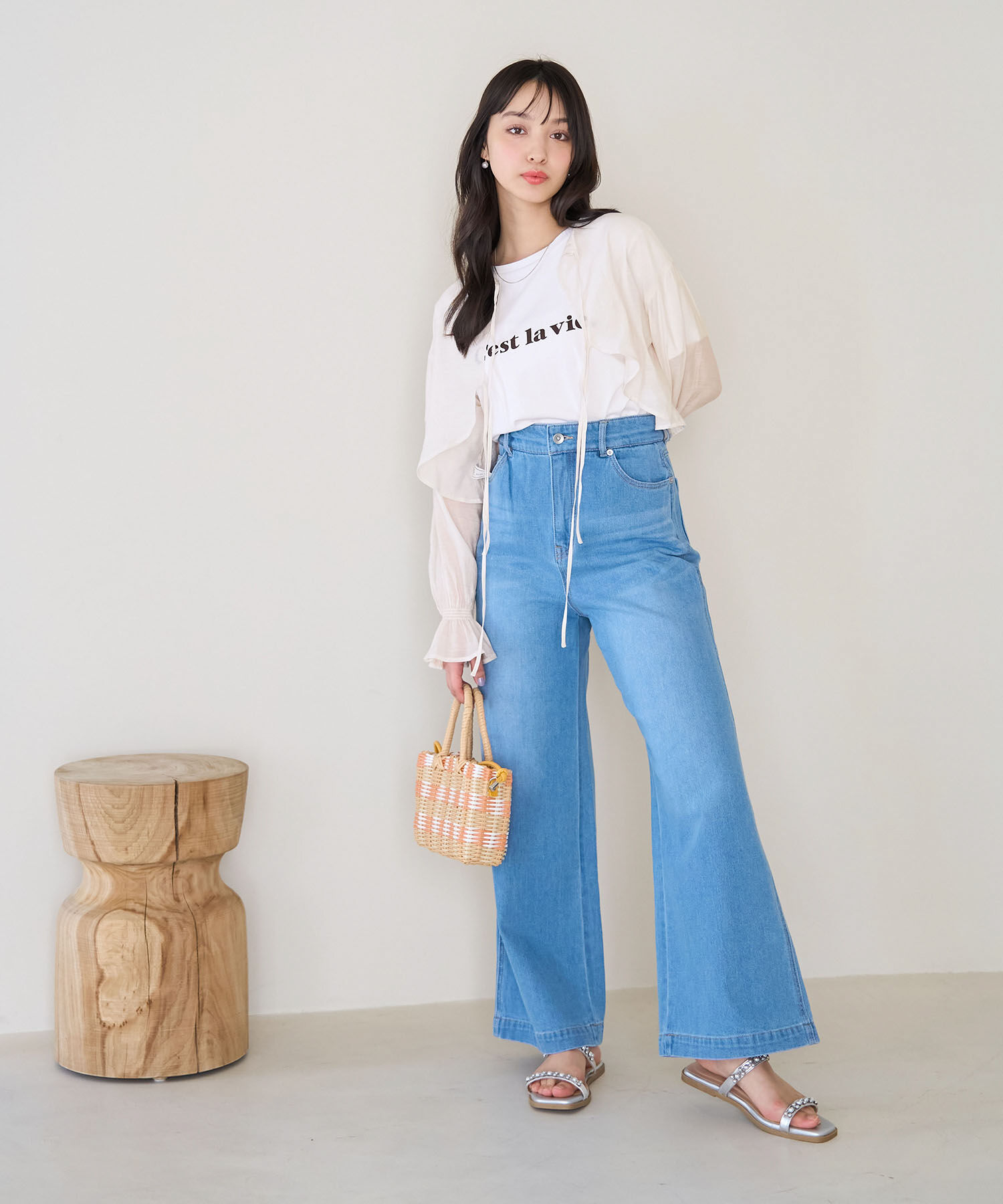 Rope&rsquo;Picnic「シアーブラウスキャミワンピース」|ワンピース|