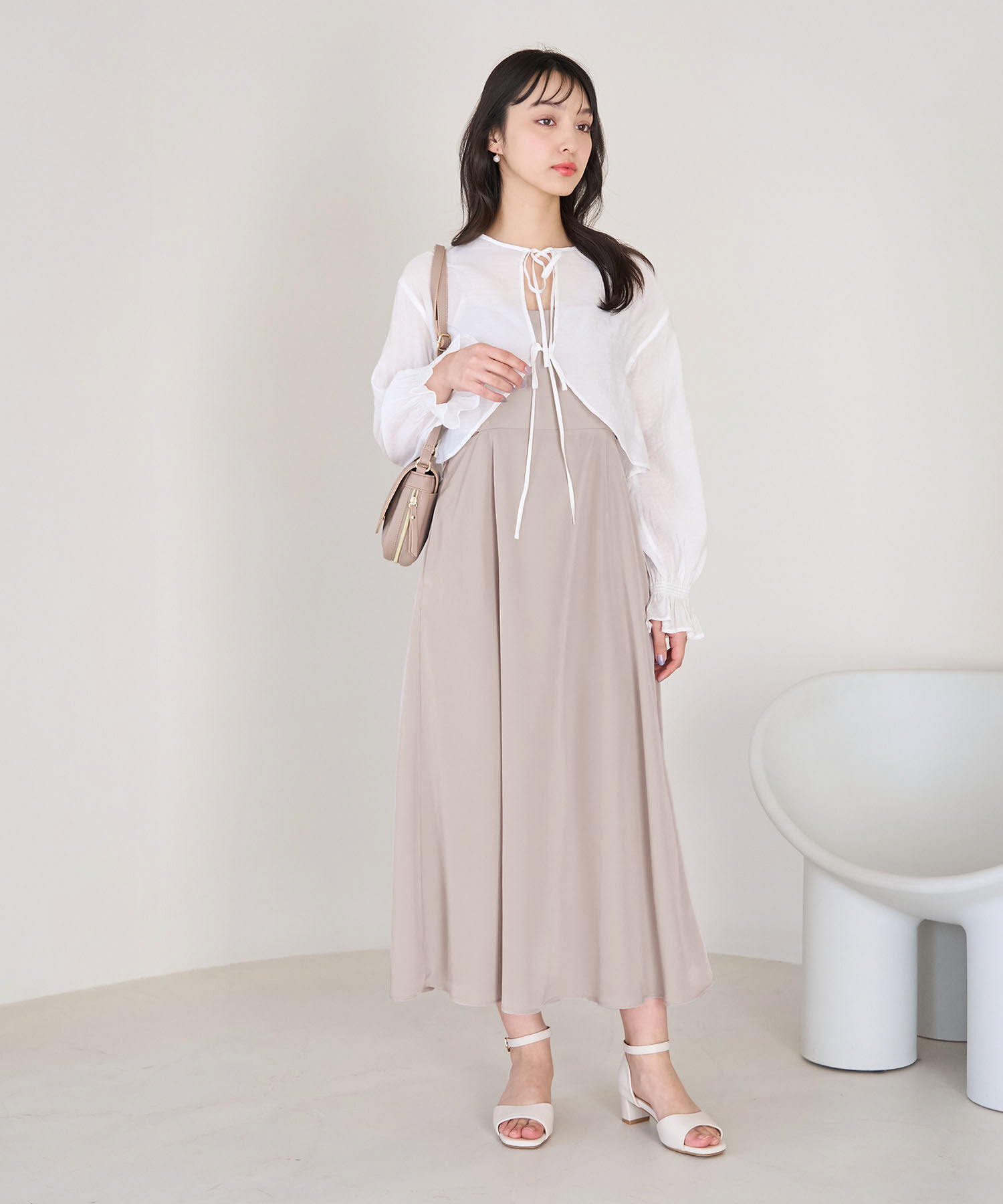 Rope&rsquo;Picnic「シアーブラウスキャミワンピース」|ワンピース|