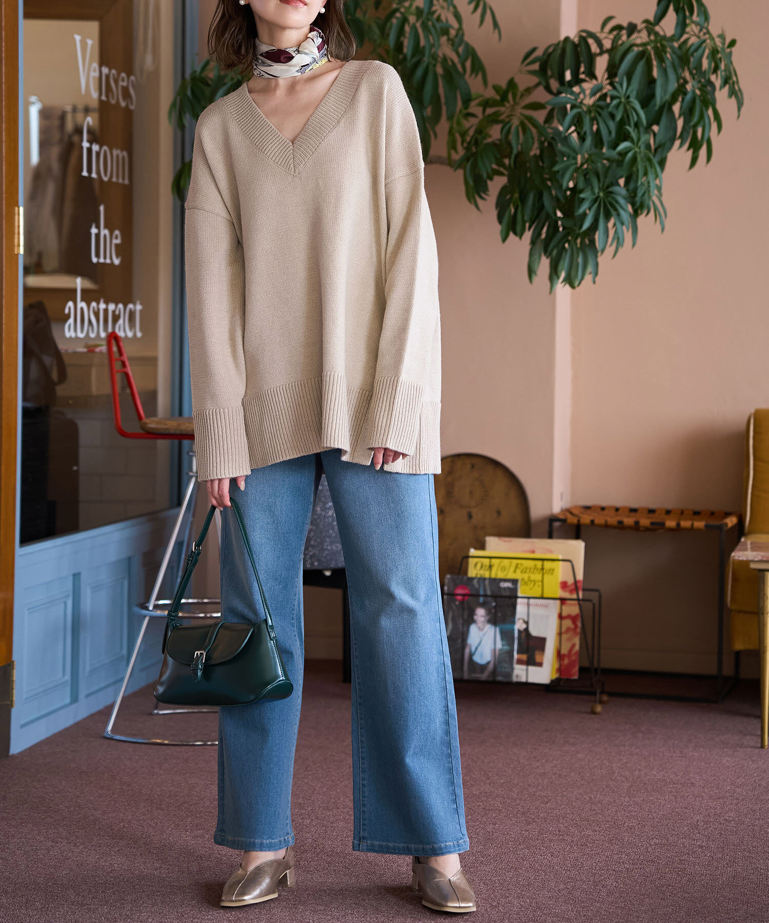 Rope&rsquo;Picnic「【ウエスト革命デニム】ウエストシェイプフレアデニムパンツ/新色追加」|デニム|