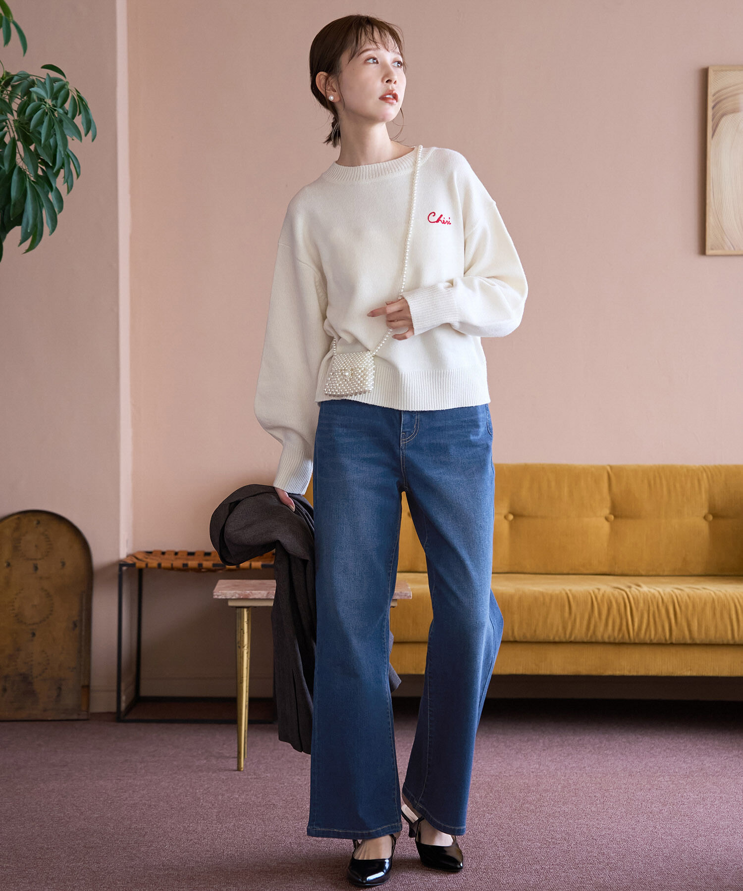 Rope&rsquo;Picnic「【ウエスト革命デニム】ウエストシェイプフレアデニムパンツ/新色追加」|デニム|